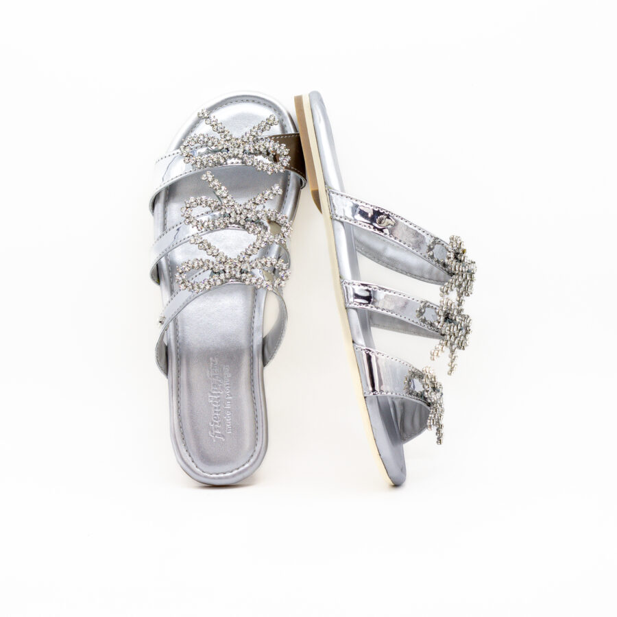 Chinelo Friendly Fire Frida Silver Bows