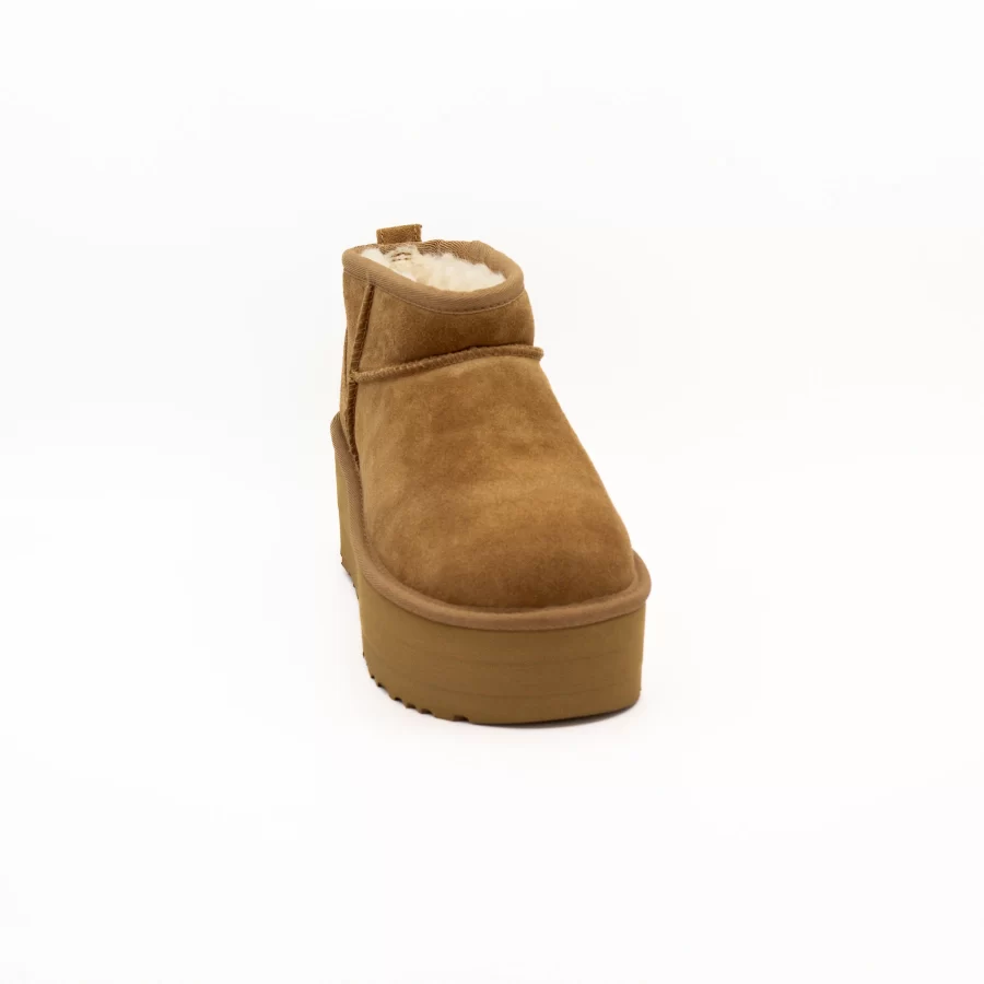 Bota UGG W Classic Ultra Mini Platform camel vista frontal