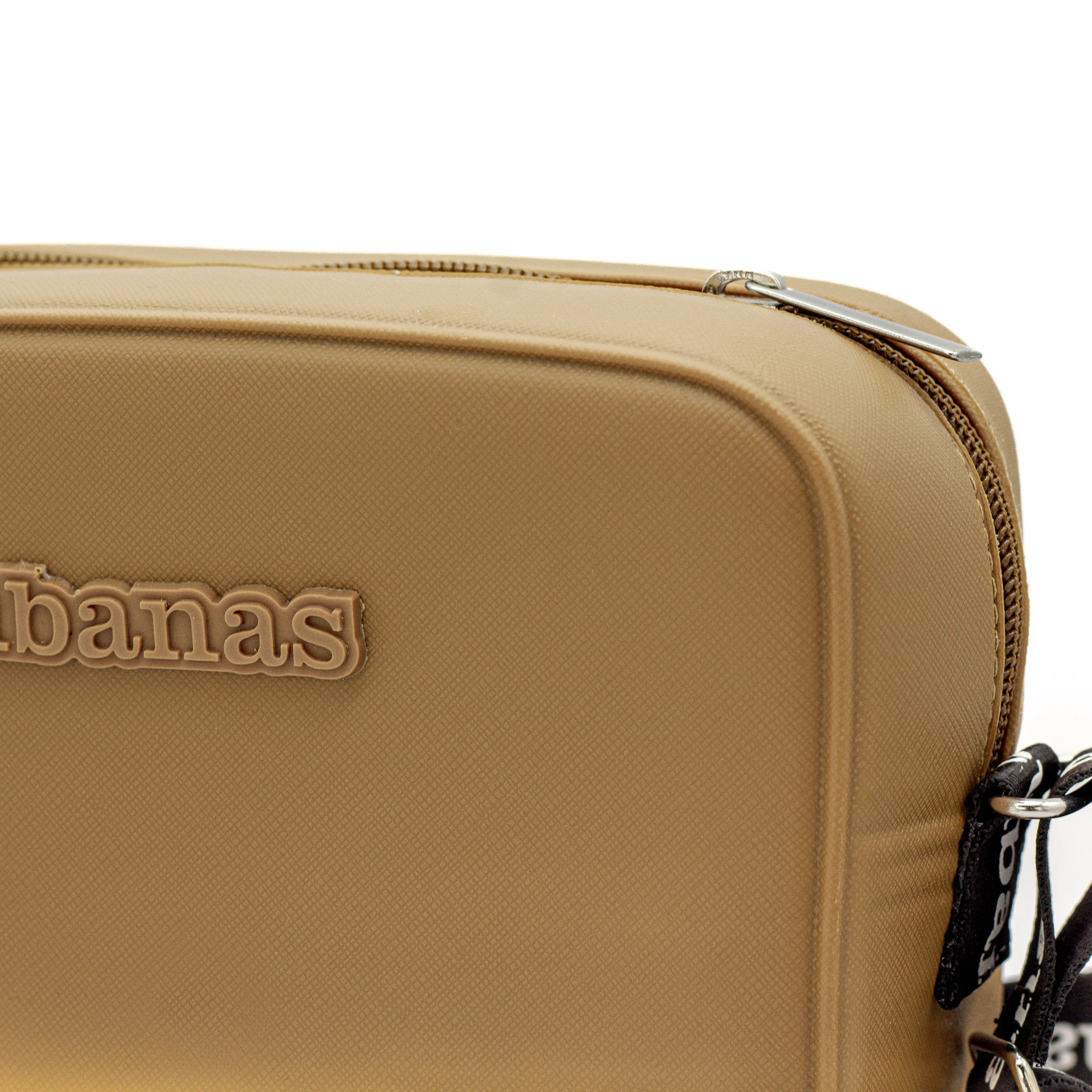 Pormenor da Mala Cubanas Bag 01 em Camel