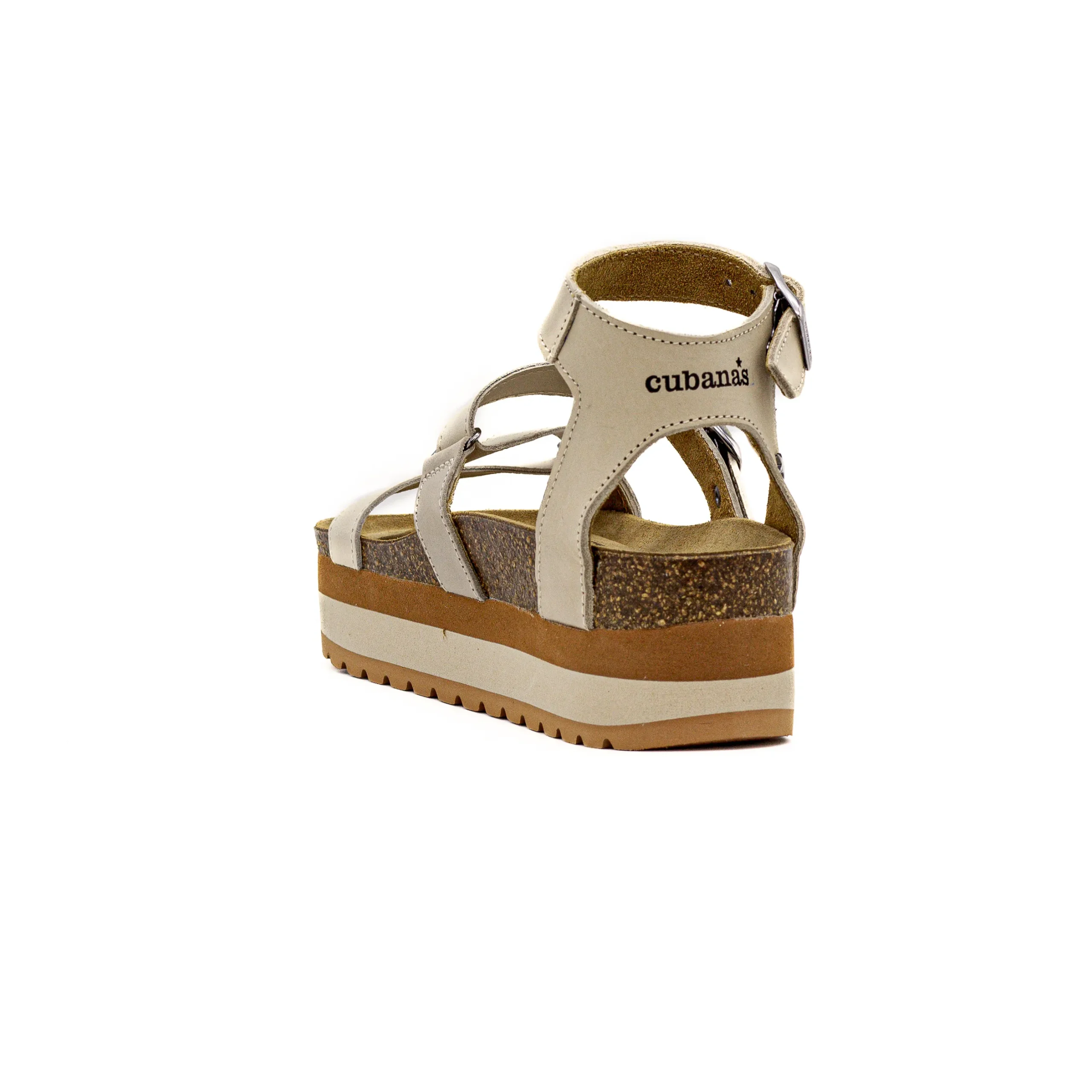 Sandália Cubanas Luisa 100 vista calcanhar
