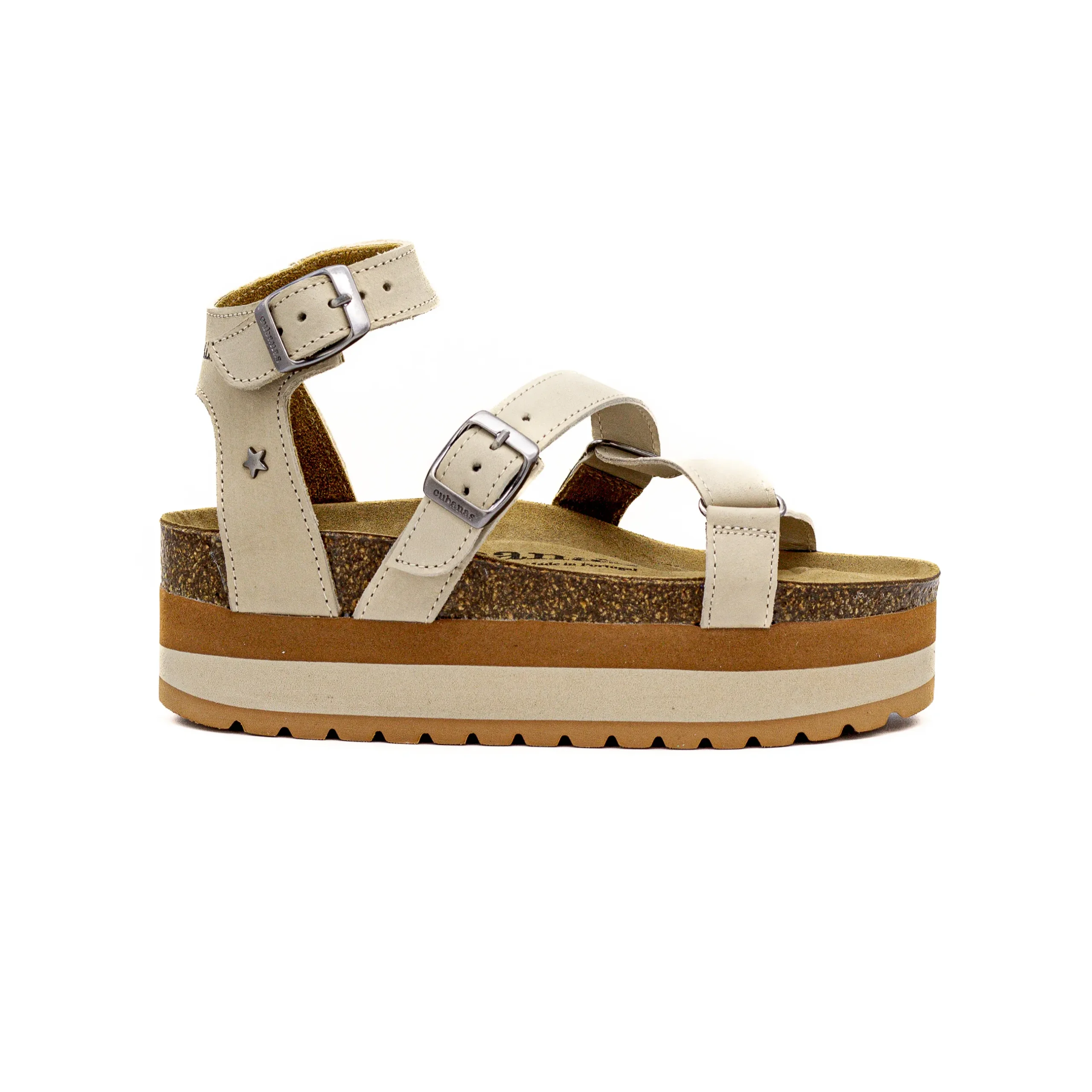 Sandália Cubanas Luisa 100 vista lateral