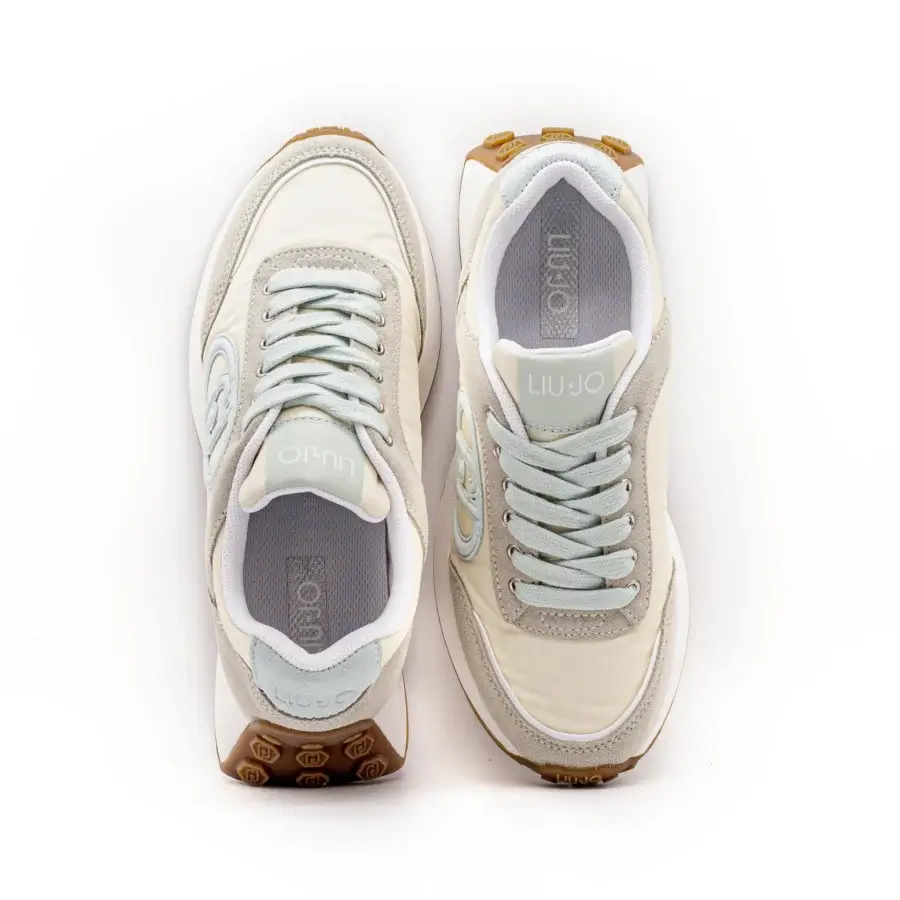 Baskets Femme Liu Jo Lolo 17 - Beige Daim - Logo Max - BA5001PX601 - Neuf Avec Emballage