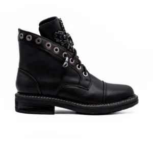 Bota Alma en Pena I251001 em Preto vista lateral