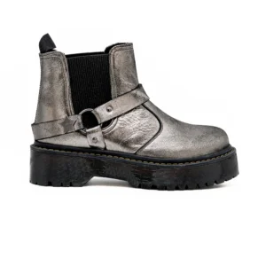 Bota Cubanas Venus 100 Prateado vista lateral