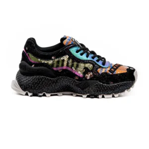 Sapatilha Russel Matos Bib Preto vista lateral