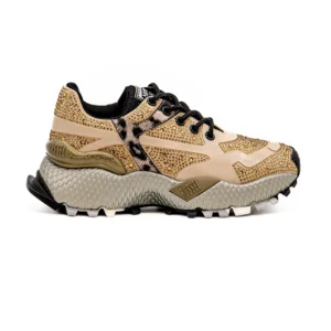 Sapatilha Russel Matos Fleur Dourado vista lateral