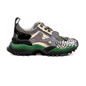 Sapatilha Russel Matos Mira Prateado vista lateral