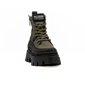 Bota Palladium Pallasquad Zip em Verde vista frontal