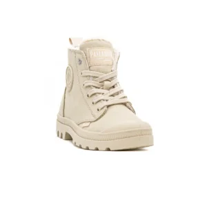 Bota Palladium Pampa Hi Zip em Branco vista frontal