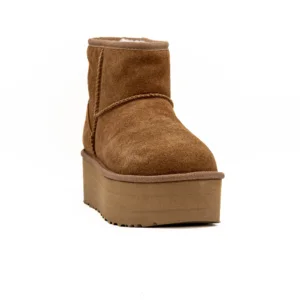 Bota UGG W Classic Mini Platform Camel vista frontal