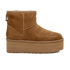 Bota UGG W Classic Mini Platform Camel vista lateral