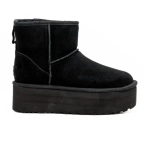 Bota UGG W Classic Mini Platform Preto vista lateral