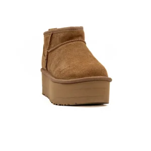 Bota UGG W Classic Ultra Mini Platform Camel vista frontal