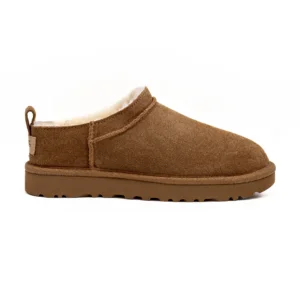 Chinelo UGG W Classic Micro Camel vista lateral