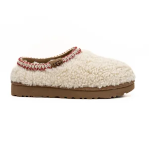 Chinelo UGG W Tasman Maxi Curly Bege vista lateral