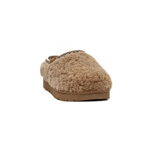 Chinelo UGG W Tasman Maxi Curly Camel vista frontal