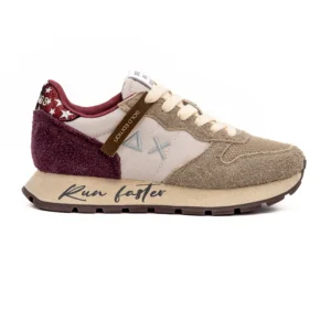 Sapatilha Sun68 Ally Vintage em Bege vista lateral