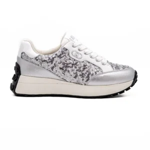 Sapatilha Liu Jo Lolo 20 Prateado vista lateral