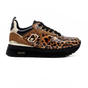 Sapatilha Liu Jo Maxi Wonder 01 Leopardo vista lateral