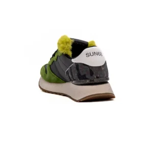 Sapatilha Sun68 Stargirl Animal em Verde vista calcanhar