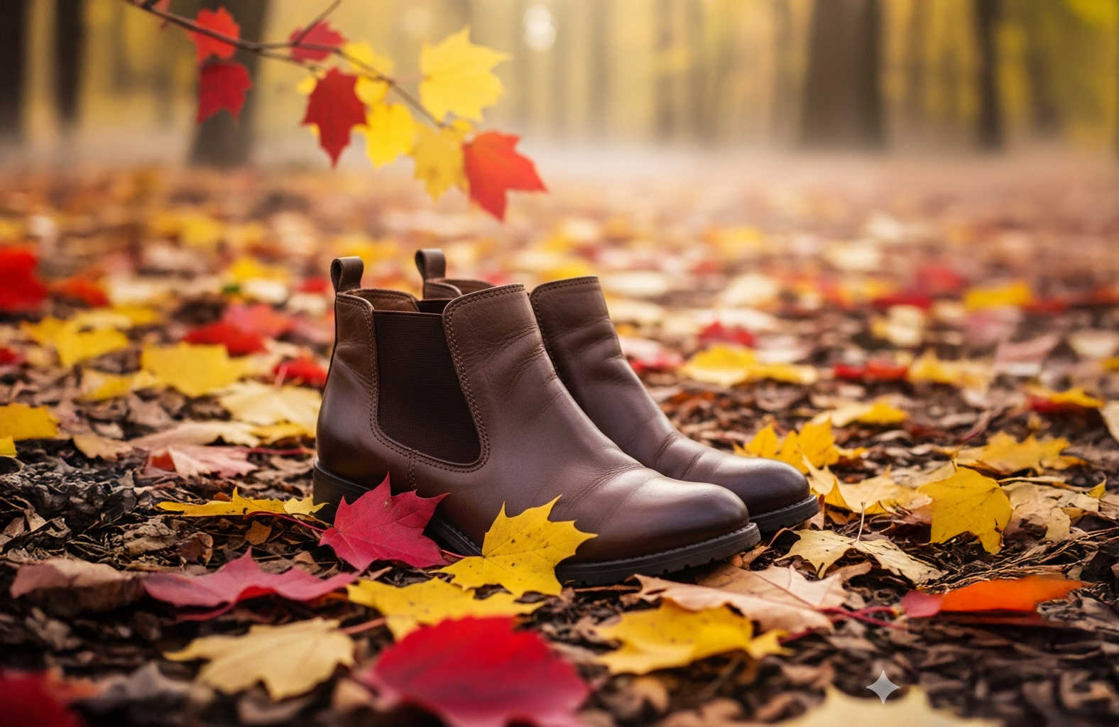 Sapatilhas plataforma bege em pele e tecido, usadas com calças de ganga escuras, em ambiente urbano ao ar livre