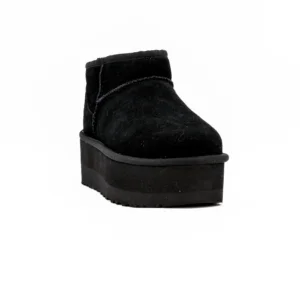 Bota UGG W Classic Ultra Mini Platform Preto vista frontal