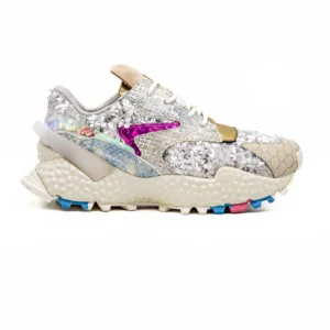 Sapatilha Exé 999-14 Prateado vista lateral