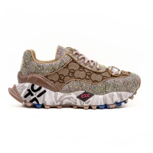 Sapatilha Exé 2025-20A taupe vista lateral