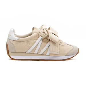Sapatilha bege Tosca Blu SS2607S074, com laço, vista lateral