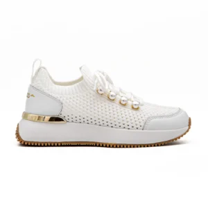 Sapatilha Tosca Blu SS2604S042, de malha, em branco, vista lateral