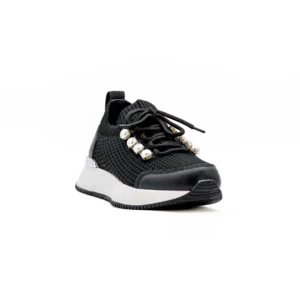 Sapatilha Tosca Blu SS2604S042, de malha, em preto, vista frontal