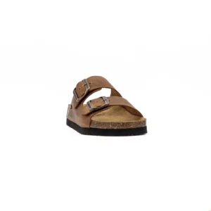 Chinelo Cubanas Amalia 100 Camel vista frontal