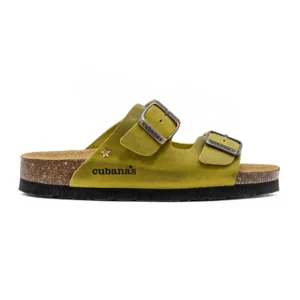 Chinelo Cubanas Amalia 100 Verde vista lateral