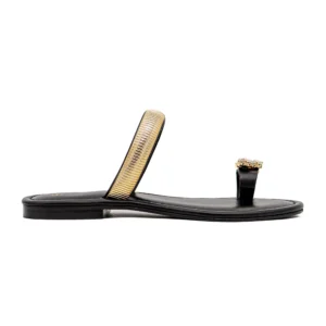 Chinelo Exé 152 Margot Preto vista lateral