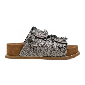 Chinelo ABF-97 2428 Heel Prateado vista lateral