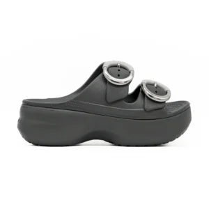 Chinelo Crocs Sat Platform Dipped Buckle vista lateral