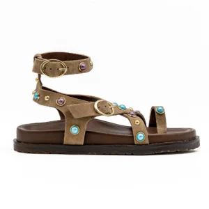 Sandália ABF-97 Bali 300 Camel vista lateral