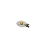 Pin Crocs Flor Prateado