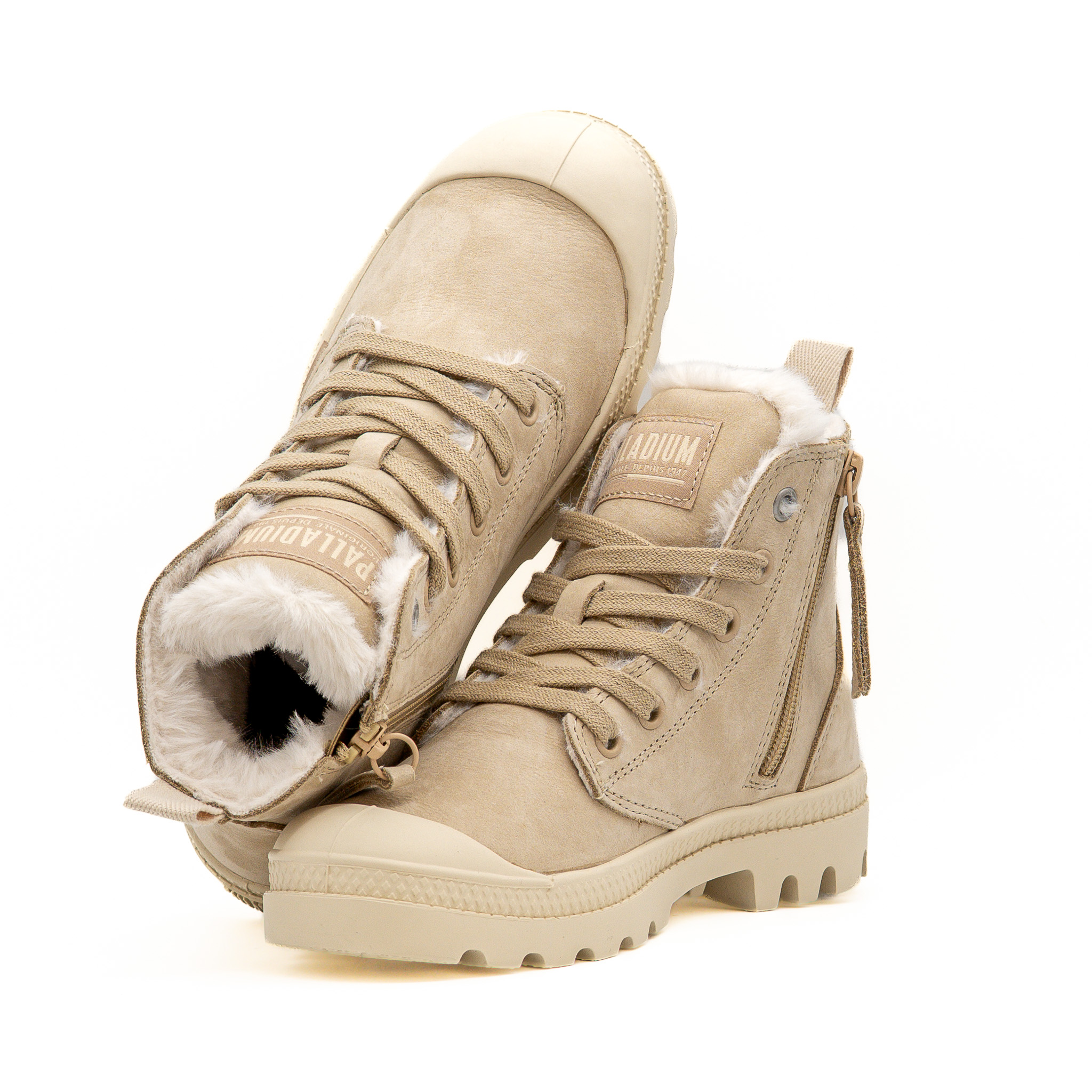 Bota Palladium Pampa Hi Zip WL Bege - Image 4