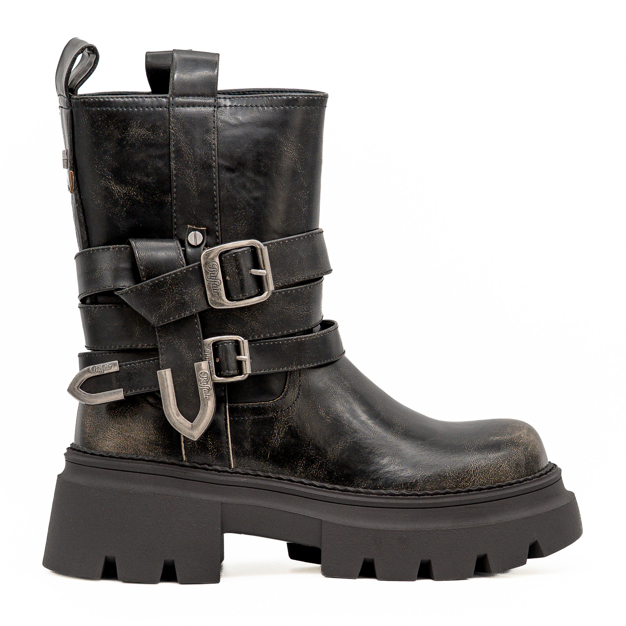 Bota Buffalo Mave Biker Belt Mid