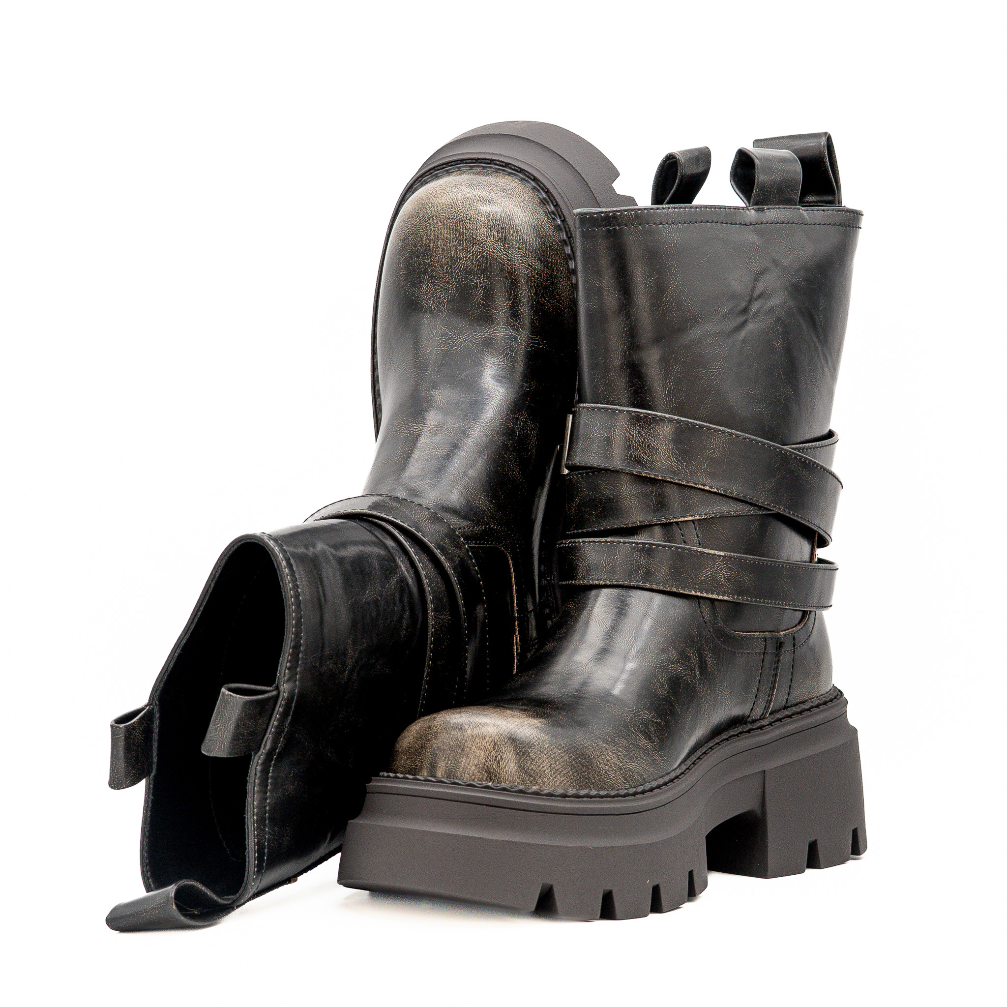 Bota Buffalo Mave Biker Belt Mid - Image 4